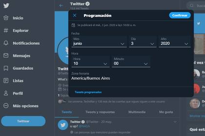 En la versión Web de Twitter ya es posible programar uno o varios tuits
