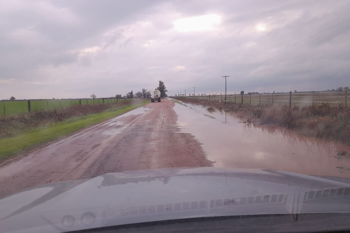 En la zona de Sunchales, próxima a Ataliva, las lluvias dejaron complicaciones para los caminos. Foto: Cabaña La Luisa