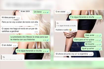 En LAM mostraron el chat en el que Mauro Icardi y Wanda Nara hablaron de Benjamín Vicuña y la China Suárez (Foto: Captura de TV / América)