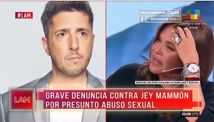 En LAM, Nazarena Vélez no pudo contener el llanto cuando se habló sobre la denuncia que pesa sobre Jey Mammon