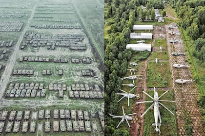La fotógrafa Lana Sator compartió imágenes de una base militar soviética en las que se aprecian tanques, aviones y helicópteros que en la actualidad juntan polvo y óxido