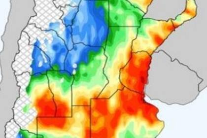 En las áreas más oscuras se darían los mayores registros, superiores a 100 mm