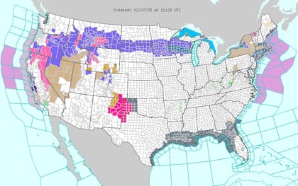 En las Dakotas Minnesota y Wisconsin también se esperan fuertes nevadas durante el viernes y el fin de semana