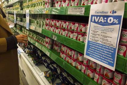 En las góndolas ya se nota la eliminación del IVA en la canasta básica