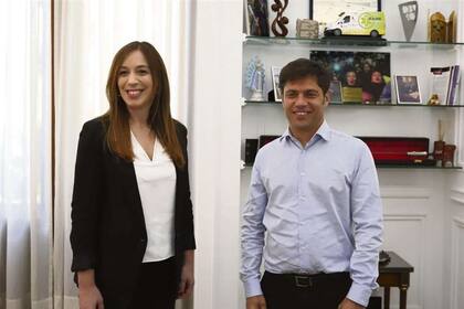 En las imágenes que se difundieron, a Vidal y Kicillof se los vio distendidos y sonrientes