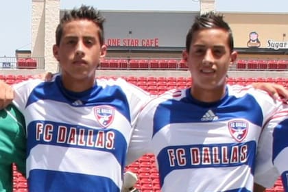 En las inferiores del FC Dallas, cuando vivían en Estados Unidos