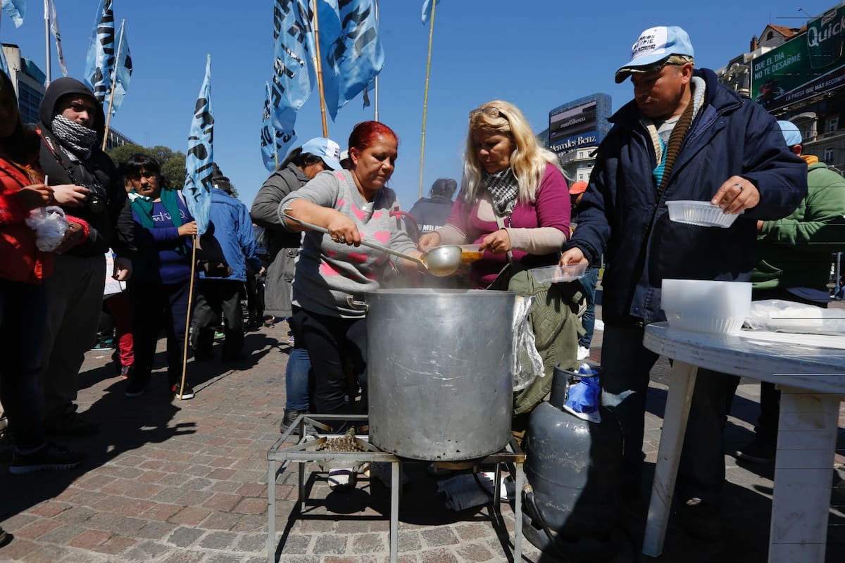En las inmediaciones del Congreso Nacional habrá un comedor popular de ATE, la CNCT, el Frente Milago Sala, Nuevo Encuentro y la CTA