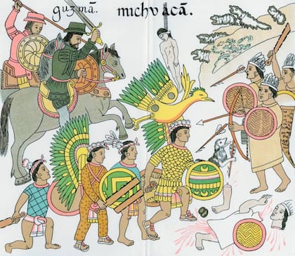 En las ofensivas contra pueblos de Mesoamérica, como los de Michoacán, también fueron empleados perros.