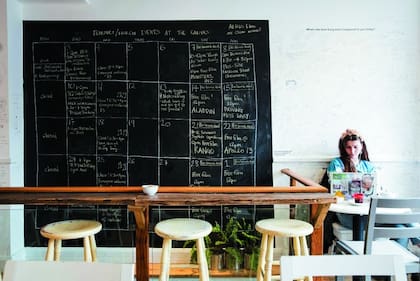 En las pizarras, desde actividades semanales a
frases felices.