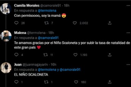En las redes bautizaron al pequeño como el "niño scaloneta" (Foto: Captura de Twitter)