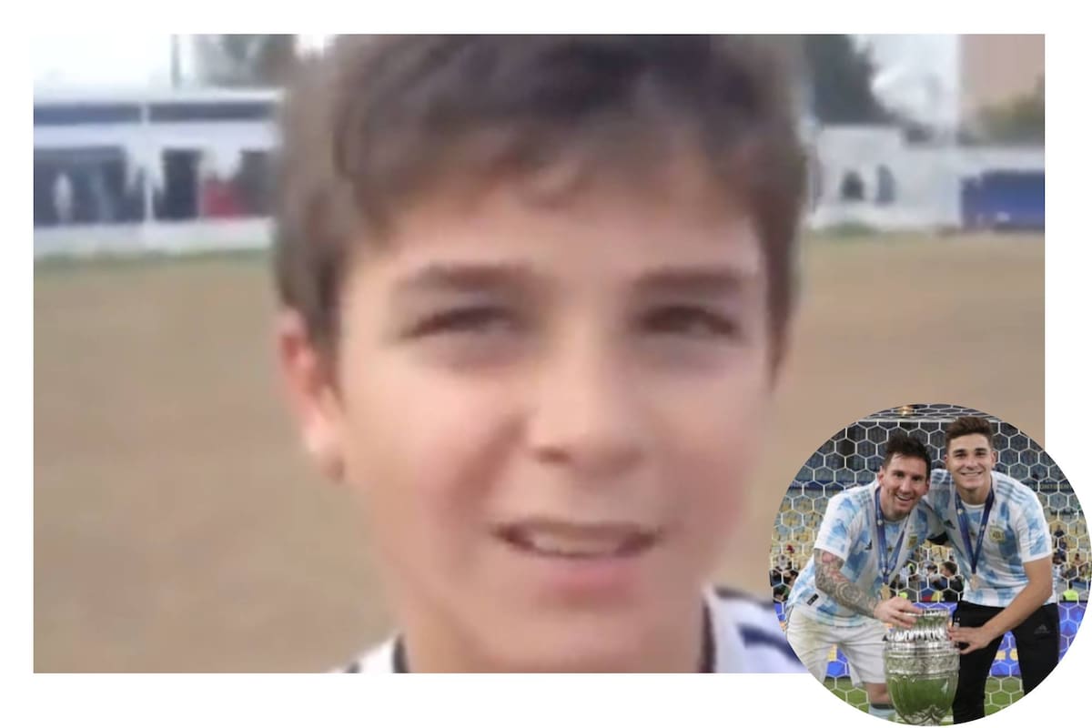 En las redes circuló un video de Julián Álvarez de chiquito hablando de Messi y del sueño de jugar un Mundial
