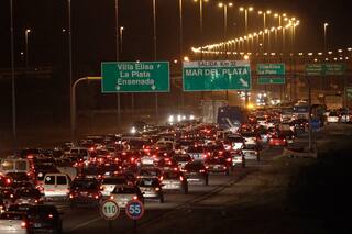 Por un piquete en el kilómetro 46, la Ruta 2 colapsada más de tres horas