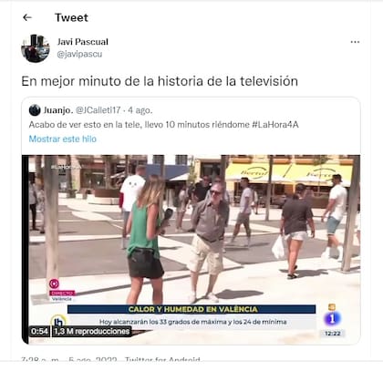 En las redes sociales se divirtieron con la insólita secuencia que experimentó una periodista española.