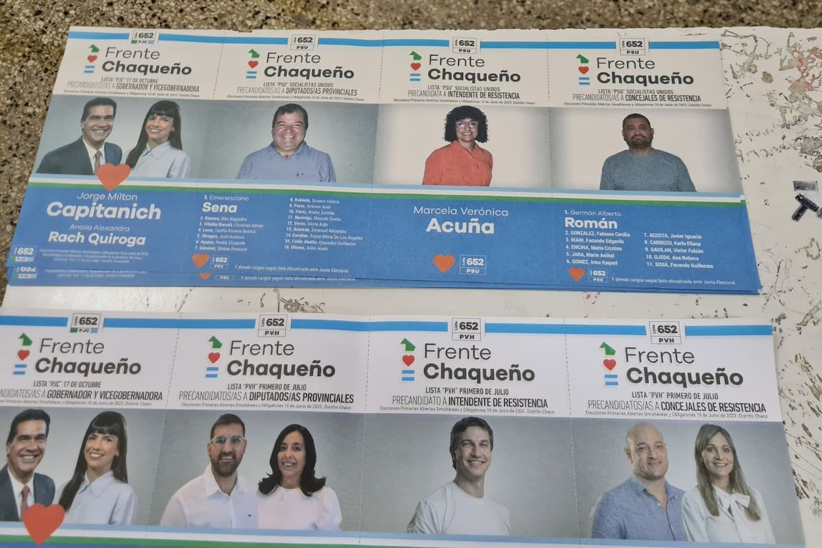 En las salas de votación aparecen las boletas del Frente Chaqueño con las postulaciones de los detenidos Emereciano Sena y Marcela Acuña