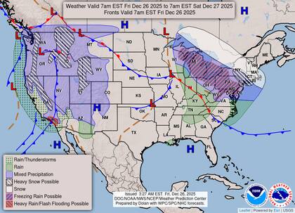 En las zonas altas de los condados de Lassen y Eastern Sierra, California, se anticipan acumulaciones de nieve de entre 30 y 61 centímetros