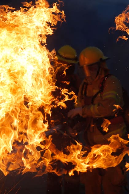 EN LLAMAS. Incendio forestal en las cercanías de Capilla del Monte, Córdoba, en agosto pasado