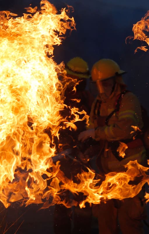 EN LLAMAS. Incendio forestal en las cercanías de Capilla del Monte, Córdoba, en agosto pasado