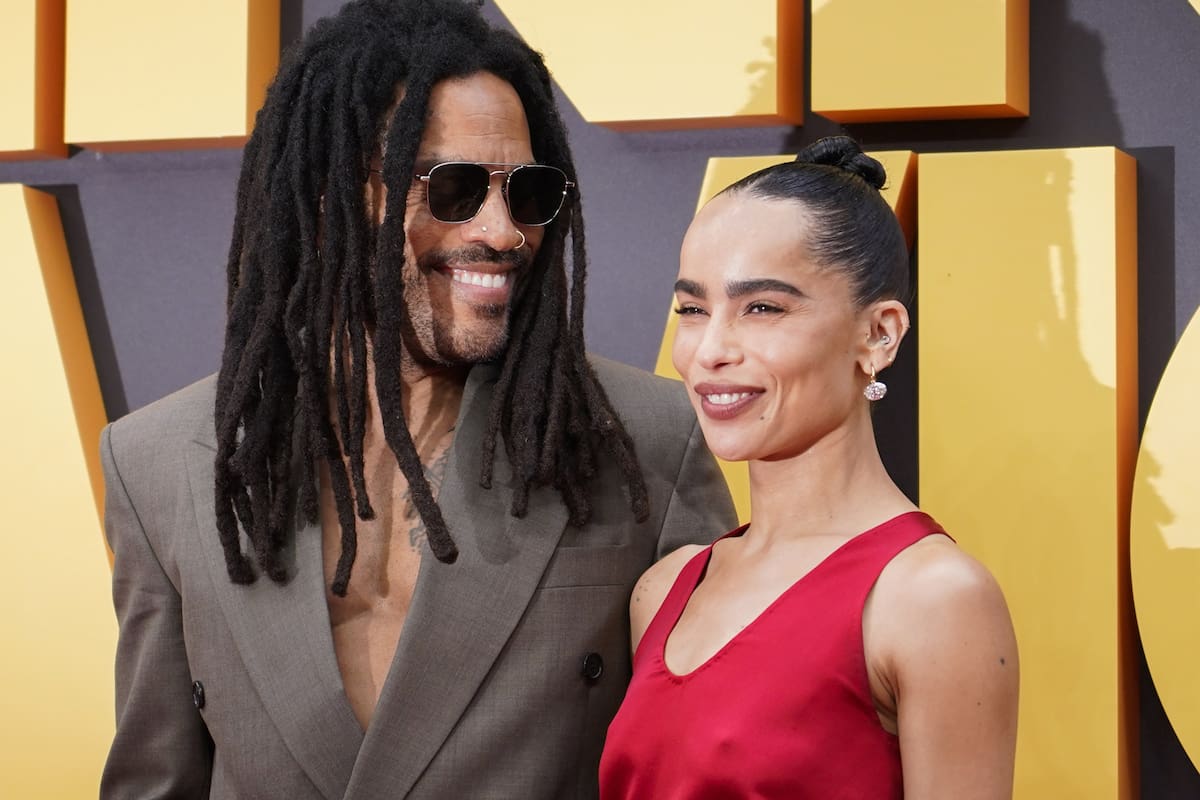 En Londres. Zoë Kravitz junto a su famoso padre, Lenny Kravitz, en la alfombra roja de su primer film como directora