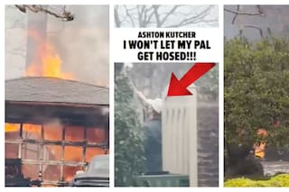 Afirman que Ashton Kutcher intentó ayudar a un amigo a salvar su casa de los incendios en California