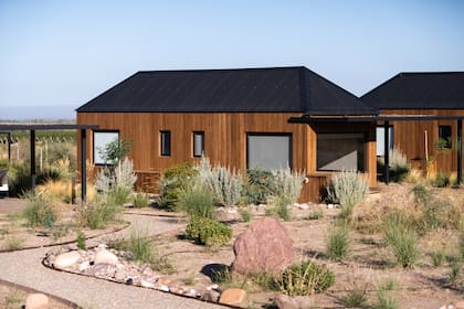 En Los Chacayes, una de las tiny houses de La Morada Life: cada una cuenta con su propia hot tub y, entre ocho, comparten piscina.