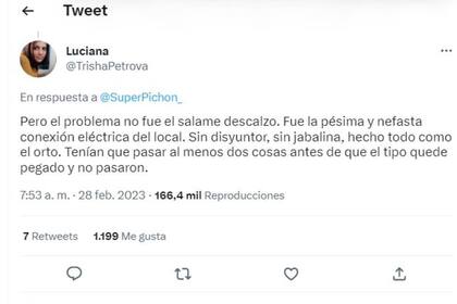 En los comentarios cuestionaron la instalación eléctrica del local donde el hombre recibió una descarga eléctrica tras abrir una heladera descalzo