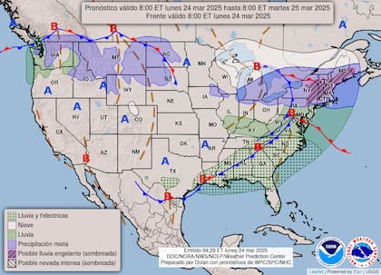 En Maine, se esperan hasta 15 centímetros de acumulación de nieve durante la noche del lunes