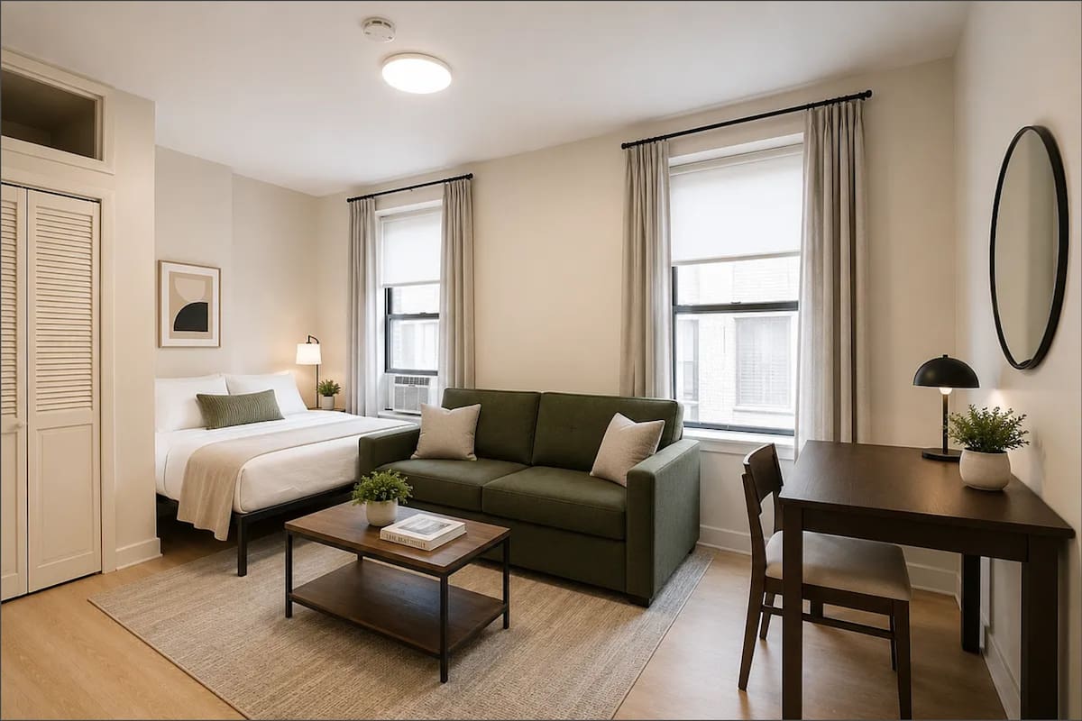 En Manhattan, el apartamento de 364 pies cuadrados que se vende por US$130 mil cuenta con pisos de madera de roble y una bañera profunda de hierro fundido