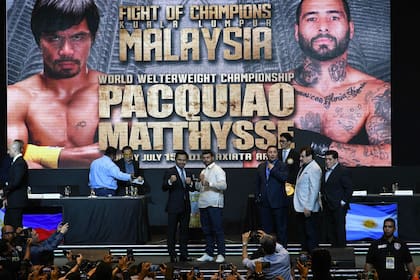 En Manila se presentó el combate entre Matthysse y Pacquiao