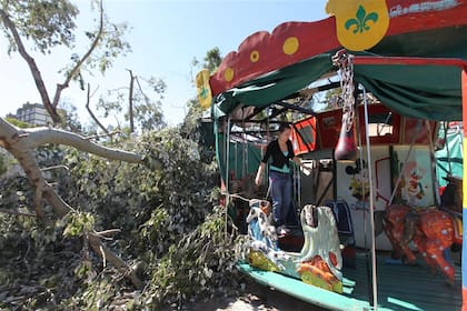 Daños en la calesita de Parque Avellaneda