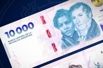 En mayo, empezó a circular el nuevo billete de $10.000