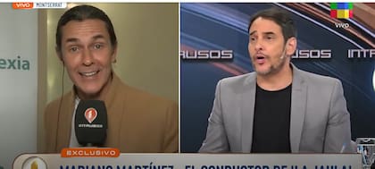 En medio de las críticas por su desembarco en La Jaula de la Moda, el actor enfrentó al conductor y no le dejó pasar ninguna de sus reacciones (Foto: Captura TV)