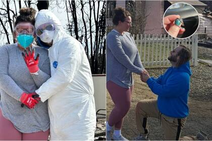 En medio de las ruinas, un amor rescatado: Brian le pidió matrimonio a Stephanie donde una vez estuvo su hogar