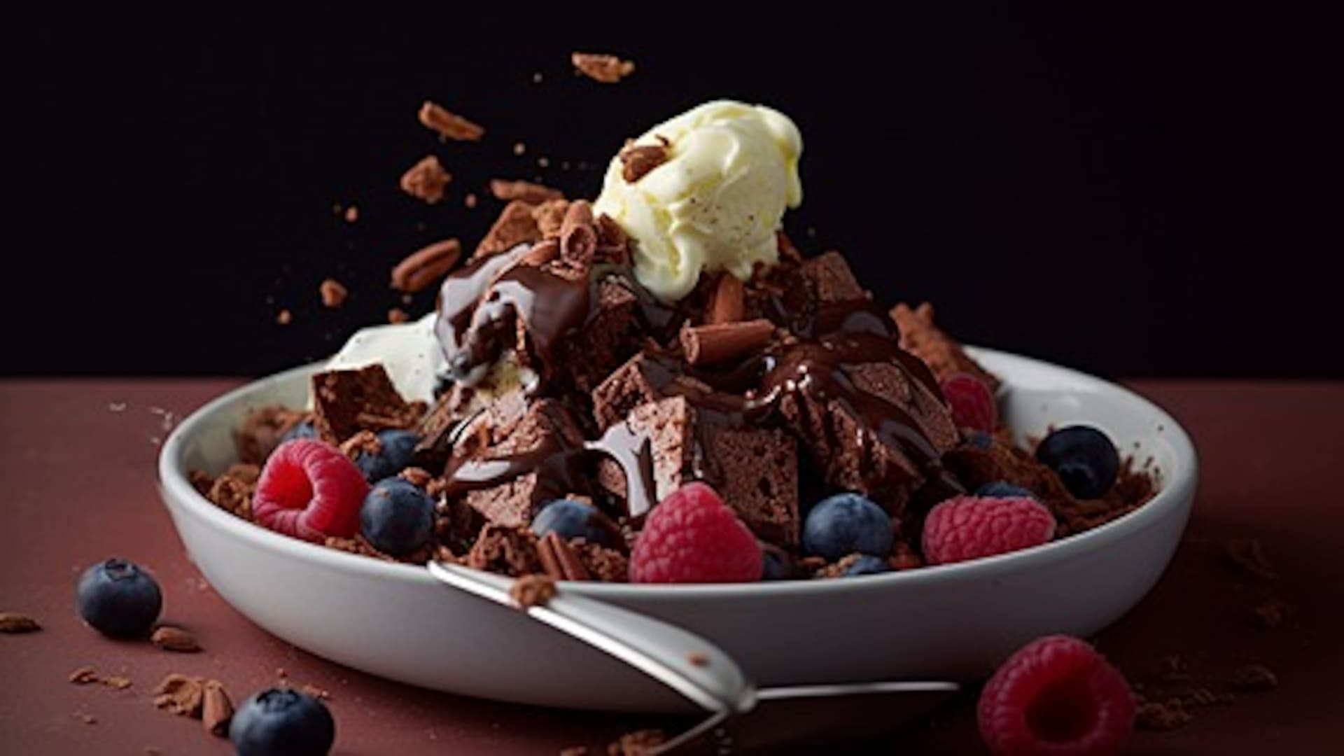 En muchas publicidades de postres o helados, se utiliza queso untable con almidón para generar el efecto "cremoso"