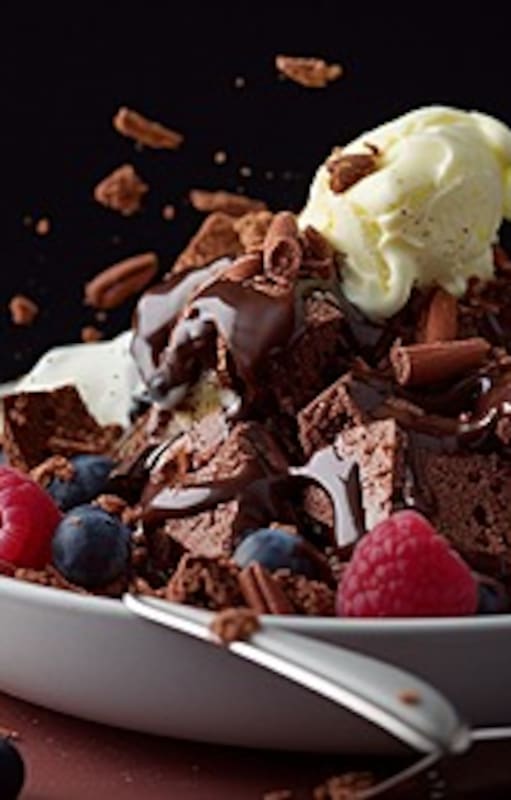En muchas publicidades de postres o helados, se utiliza queso untable con almidón para generar el efecto "cremoso"
