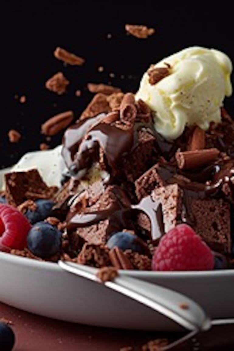 En muchas publicidades de postres o helados, se utiliza queso untable con almidón para generar el efecto "cremoso"