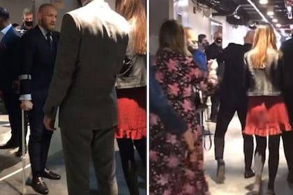 En muletas y con enormes dificultades para desplazarse: así salió Conor McGregor después de la pelea con Poirier