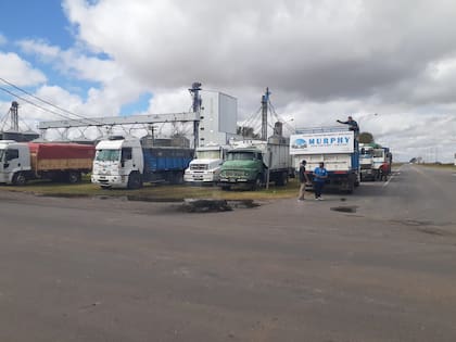 En Murphy, provincia de Santa Fe, otro de los lugares donde hay presencia de camioneros