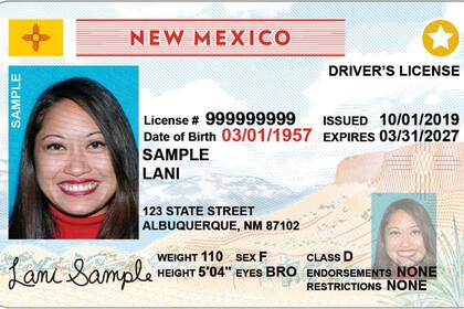 En Nuevo México, las licencias de conducir son otorgadas a través de la División de Vehículos Motorizados