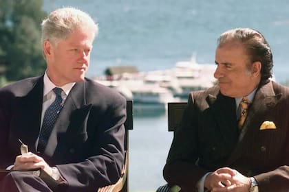 Carlos Menem y Bill Clinton