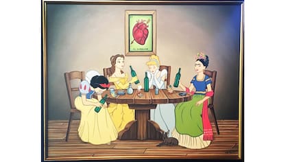 En Paloma negra (2004), del mexicano José Rodolfo Loaiza Ontiveros, Frida Khalo se sienta a la mesa con las Princesas