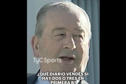 En parte, Julio Grondona justificaba los promedios en que convenía en lo económico que los clubes grandes no descendieran.
