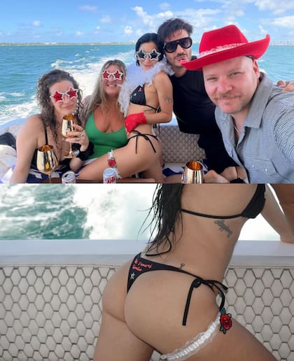 En plena cuenta regresiva para su casamiento, Lali celebró una nueva despedida de soltera junto a sus amigos a bordo de un yate en Miami