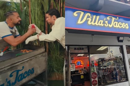 En plena interpretación de “Tití Me Preguntó”, el artista se detuvo frente al puesto y saludó a su dueño, el mexicano Víctor Villa