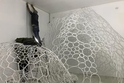 En pleno montaje de "Crisálida".
