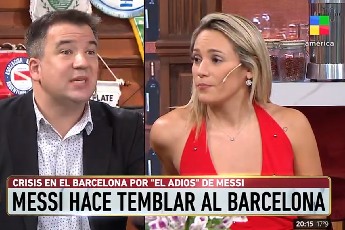 En Polémica en el bar de anoche, Rocío Oliva discutió con Gastón Recondo sobre la personalidad de Lionel Messi a un día de la noticia de su salida de Barcelona