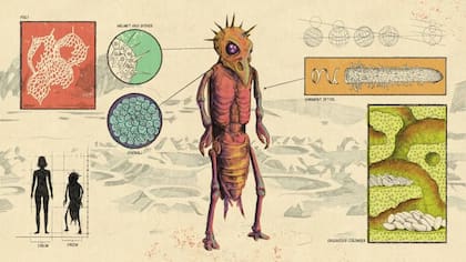 En Primeros Hombres en la Luna (1901), los selenitas son criaturas erguidas de cuatro extremidades y que se parecen bastante a los insectos de la Tierra