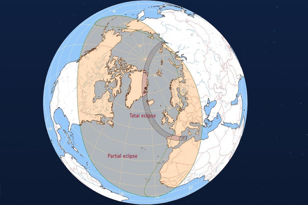 En qué países se podrá ver el eclipse solar total