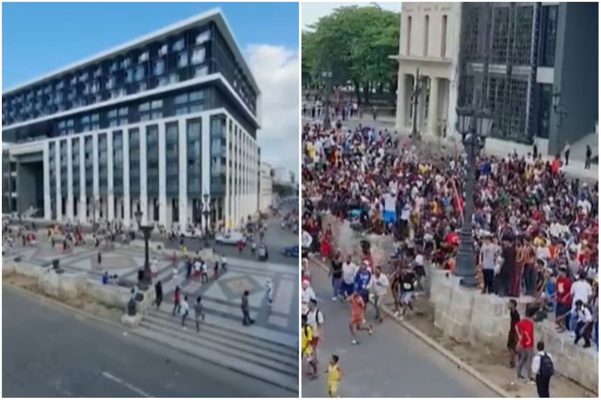 En redes sociales circularon videos del momento, donde se pudo observar cómo atrapaban los billetes