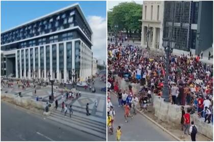 En redes sociales circularon videos del momento, donde se pudo observar cómo atrapaban los billetes