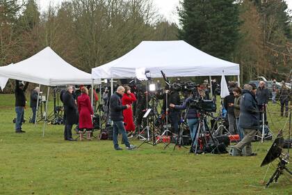 En Sandringham, la guardia periodística ayer fue intensa